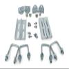 Sturdy Built (4) 8" Galvanized Swivel Top Bunk Bracket Kit with Hardware for 3x3 Boat Trailer Crossmember view 1
