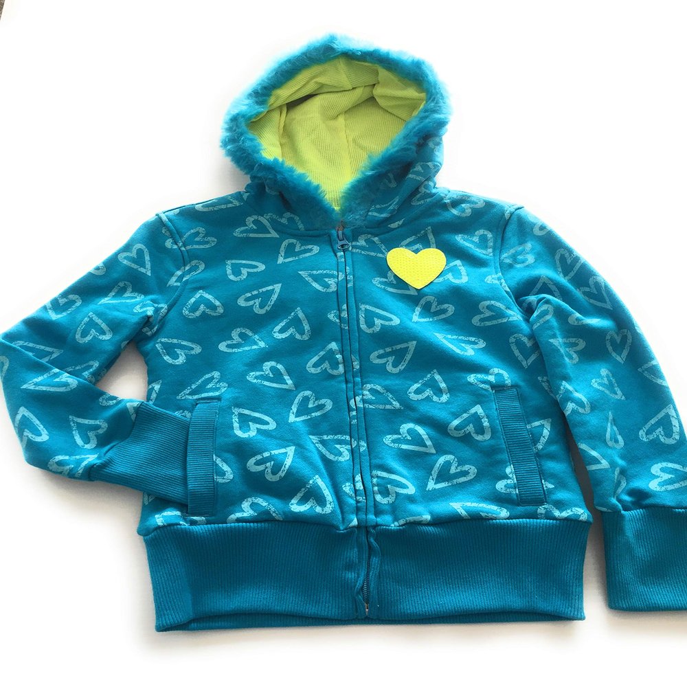 Canyon River Blues Girls Fleece Hoody Cotton Blend Medium Blue