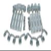 Sturdy Built (8) 8" Galvanized Swivel Top Bunk Bracket Kit with Hardware for 1.5x3 Boat Trailer Crossmember view 1