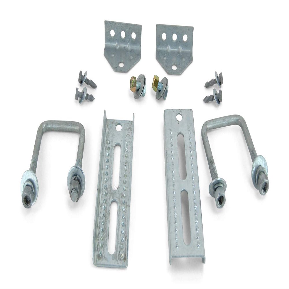 Sturdy Built (2) 8" Galvanized Swivel Top Bunk Bracket Kit with Hardware for 3x3 Boat Trailer Crossmember