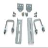 Sturdy Built (2) 8" Galvanized Swivel Top Bunk Bracket Kit with Hardware for 3x3 Boat Trailer Crossmember view 1