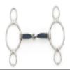 ERS Centaur Blue Steel Jointed 2-Ring Gag Blue 5.5 view 1