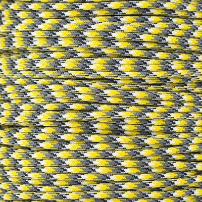 Paracord Planet 550 Paracord  Camo Colors  Ideal for Fishing Lines, Snares, Bracelets, Emergency and Survival Situations (25 Feet, Yellow Camo)
