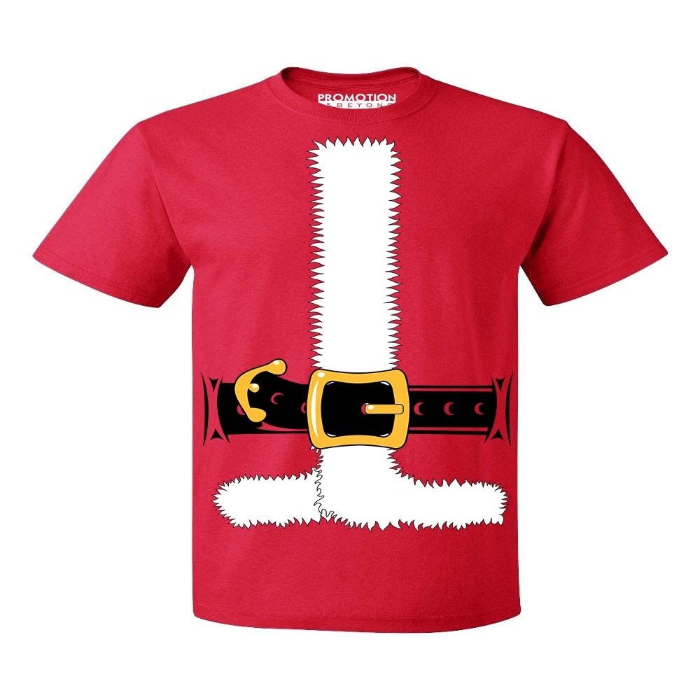 Santa Jacket Christmas Costume Jumbo Print Men's T-Shirt, 3XL, Red