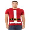 Santa Jacket Christmas Costume Jumbo Print Men's T-Shirt, 3XL, Red view 2