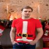 Santa Jacket Christmas Costume Jumbo Print Men's T-Shirt, 3XL, Red view 4