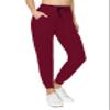 ALWAYS Super Soft, Stretchy Drawstring Women's Joggers with Pockets - Tapered Cuff Casual Joggers for Women, Ideal for Daily Wear Burgundy US M (Tag L/XL) view 2
