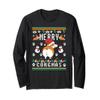 Funny Corgi Dog Lover Merry Corgmas Ugly Christmas Long Sleeve T-Shirt view 1