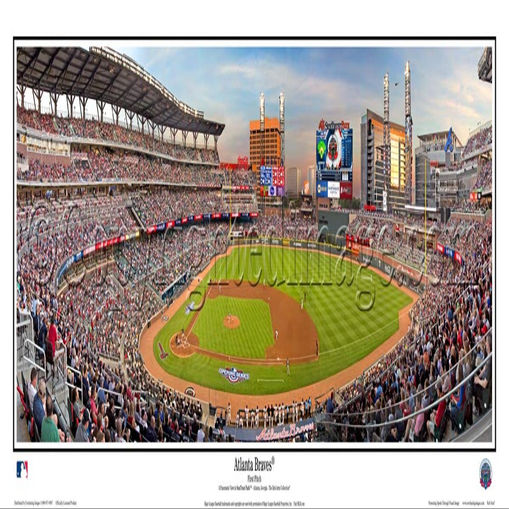 SportPicturesOnline Washington Nationals 2019 World Series - Game Three Opening Ceremony Panoramic Poste- 13.5x39 Panoramic Poster. Frame Dimensions 13.5x39 with Black Metal Frame #2131