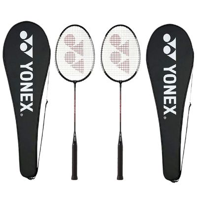Yonex GR 303 Combo Badminton Racquet with Full Cover, Set of 2 (Black)