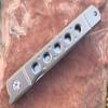 Higonokami Pocket Folding Knife, Solid Tc4 Titanium Handle, Japanese Style Top Flipper, D2 Steel Tanto Blade, Includes Sheath (Kyoko Platinum) view 4