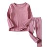 JWWN Toddler Girls Long Johns Thermal Underwear Set 2PC Crewneck Tops and Bottom Little Kids Pajamas Warm Jammies,(Purple,24Months) view 1