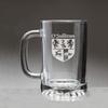 O'Sullivan Irish Coat of Arms Glass Beer Mug (Sand Etched) view 1