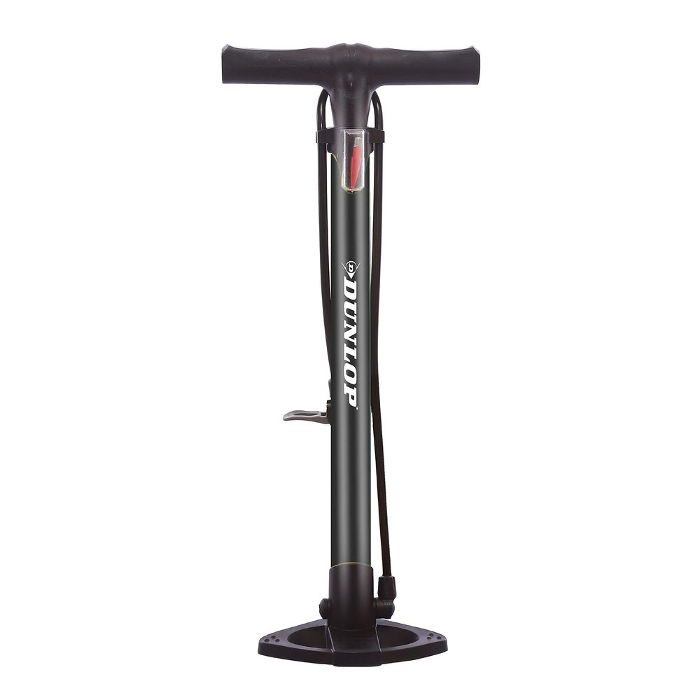 Dunlop Bicycle Pump - Powerful Floor Pump with 2 adapters - High Pressure Bicycle air Pump Road Bike - air Pump 63 cm high