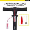 Dunlop Bicycle Pump - Powerful Floor Pump with 2 adapters - High Pressure Bicycle air Pump Road Bike - air Pump 63 cm high view 3