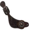 Showman Ladies Argentina Cow Leather Barrel Racer Concho Spur Straps view 2