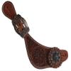 Showman Ladies Argentina Cow Leather Raised Cross Concho Spur Straps view 1