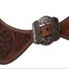 Showman Ladies Argentina Cow Leather Raised Cross Concho Spur Straps view 2