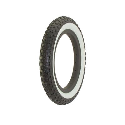Alta Bicycle Tire Duro 12 1/2" x 2 1/4" Comp 3 Thread Style Kids Bike Tire, Multiple Colors (Black/White)