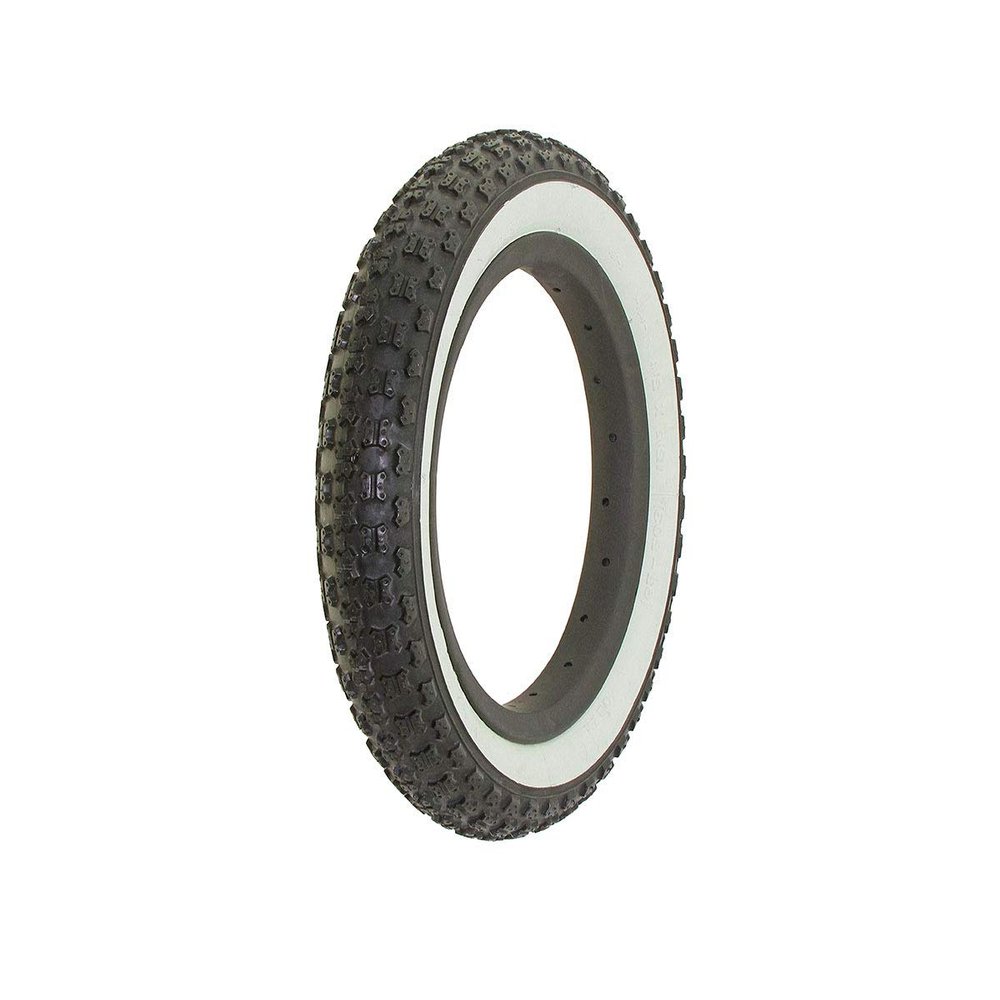 Alta Bicycle Tire Duro 12 1/2" x 2 1/4" Comp 3 Thread Style Kids Bike Tire, Multiple Colors (Black/White)
