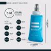 FITLY Soft Flask - 5 oz (150 ml)- Shrink As You Drink Pocket Soft Water Bottle for Hydration Pack/Running Vest- Folding Water Bottle for Running, Hiking, Cycling - Ski Water Bottles (FLASK150) view 2
