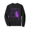 Cat Lover Sweatshirt Kitty at the Window view 1