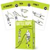 Battle Rope Exercise Cards for Home Workouts, Set of 62 - with Guided Strength Training Workout Cards Deck for Home or Gym, Illustrated Fitness Cards with 50 Exercises, Durable & Waterproof view 1