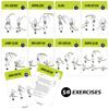 Battle Rope Exercise Cards for Home Workouts, Set of 62 - with Guided Strength Training Workout Cards Deck for Home or Gym, Illustrated Fitness Cards with 50 Exercises, Durable & Waterproof view 2