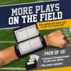 GSM Brands Quarterback (QB) Play Wristband - Youth Size - Pro Football Armband Playbook - 10 Pack (Black) view 2