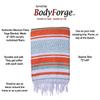 $averPak BodyForge Authentic Mexican Falsa Yoga Blanket (Orange/Teal/White) view 2