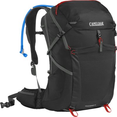 CamelBak Fourteener 32 Hiking Hydration Backpack Black/Red Poppy, 100oz