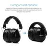Ear Defenders MASO Noise Cancelling Children/Adult Ear Defenders for Concert, Firework, Flight, Thunderstorm - Compact Foldable Comfortable & Adjustable Hearing Protection Ear Muffs BLACK/BLUE view 2