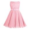 FEESHOW Kids Girls Sequin Lace Formal Wedding Pageant Party Prom Ball Gown Flower Girl Dress Crystal Belt Pearl Pink 10 view 1