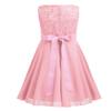 FEESHOW Kids Girls Sequin Lace Formal Wedding Pageant Party Prom Ball Gown Flower Girl Dress Crystal Belt Pearl Pink 10 view 3