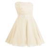 FEESHOW Kids Girls Sequin Lace Formal Wedding Pageant Party Prom Ball Gown Flower Girl Dress Crystal Belt Beige 6 view 2