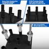 Yes4All Barbell Holder Vertical Storage Rack for Home Gym Organizer, Barbell Storage Rack Fit 2-inch Olympic Bars, Curl Bars, Triceps Bars, Dumbbell Handles (9 bars) view 3