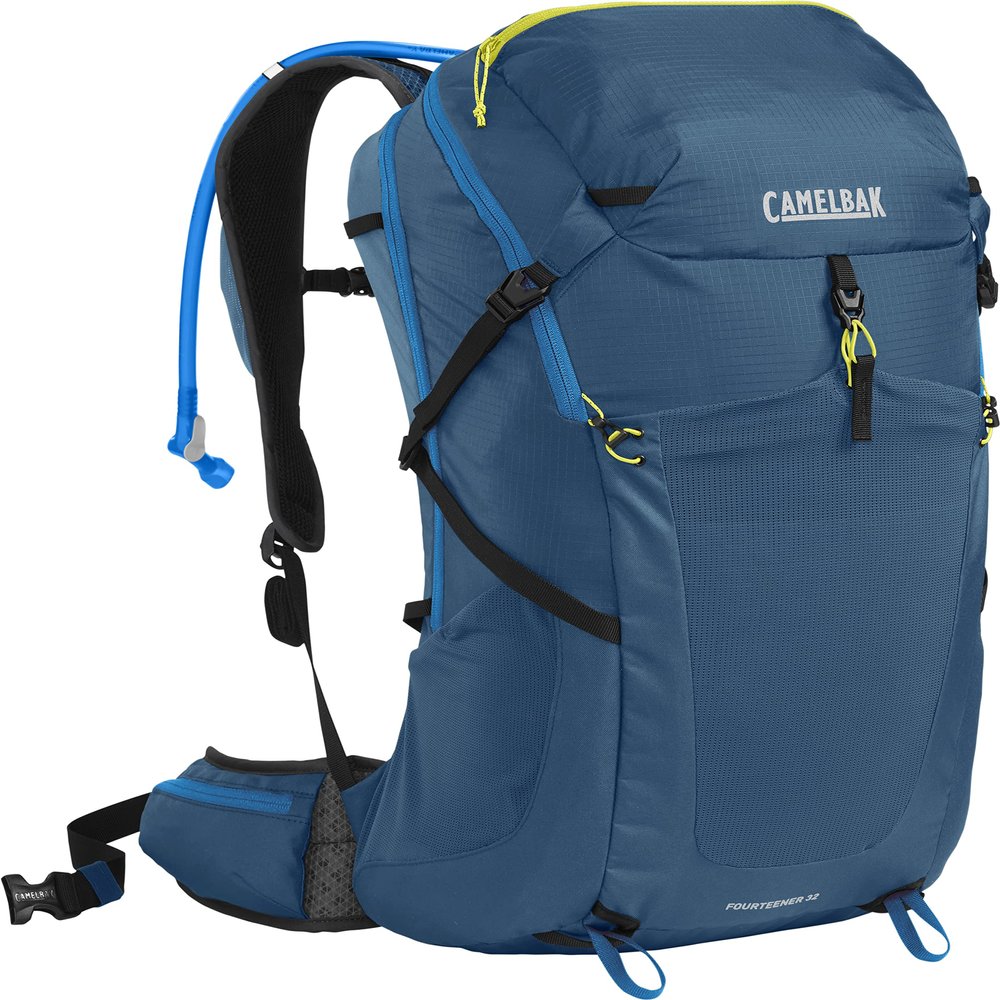 CamelBak Fourteener 32 Hiking Hydration Backpack Gibraltar Navy/Summer Lime, 100oz