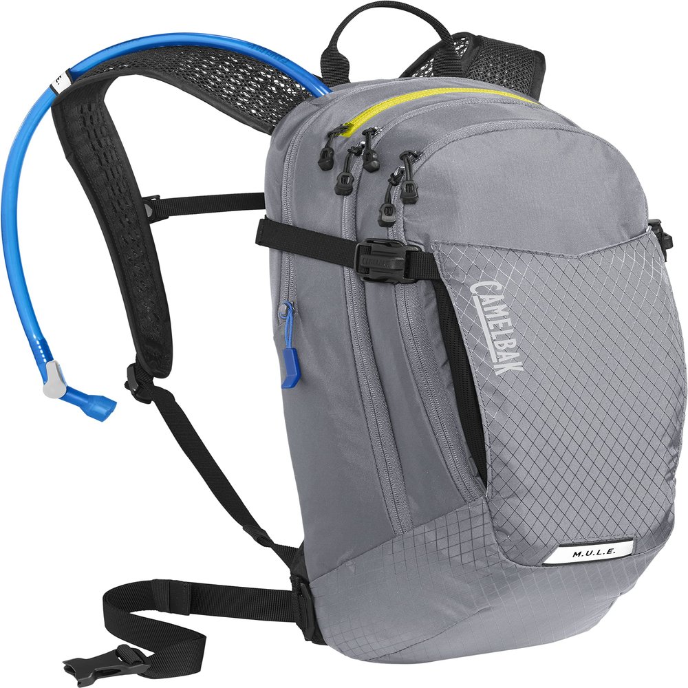 CamelBak M.U.L.E. 12 Mountain Bike Hydration Backpack Gunmetal/Lime, 100oz