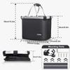 COFIT Collapsible Bike Basket, Multi-Purpose Detachable Bicycle Basket for Pet, Shopping, Commuting, Camping and Outdoor, Basic Black view 4