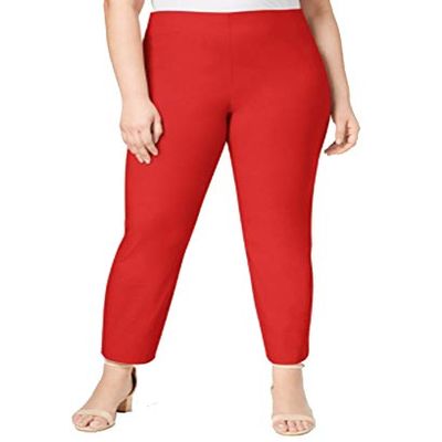 Charter CIub Plus Size Chelsea Tummy Control Skinny Leg Pull On Ankle Pants Warm Spice 14W