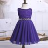YiZYiF Kids Girls Sequins Lace Floral Wedding Party Dress Pageant Formal Ball Gown Chiffon Flower Girl Dress Purple 12 view 3