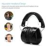 Ear Defenders MASO Noise Cancelling Children/Adult Ear Defenders for Concert, Firework, Flight, Thunderstorm - Compact Foldable Comfortable & Adjustable Hearing Protection Ear Muffs BLACK view 1