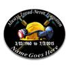 Always Loved Never Forgotten Memorial Decal Coal Miner Helmet Picks 4"x 5" Pack of 6 view 1