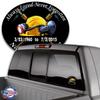 Always Loved Never Forgotten Memorial Decal Coal Miner Helmet Picks 4"x 5" Pack of 6 view 2