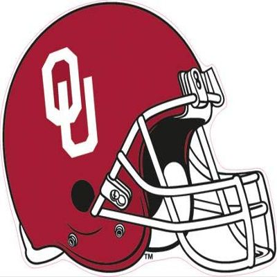 5 Inch Football Helmet OU University of Oklahoma Sooners Boomer Sooner Logo Removable Wall Decal Sticker Art Home Room Decor 5 by 4 Inches