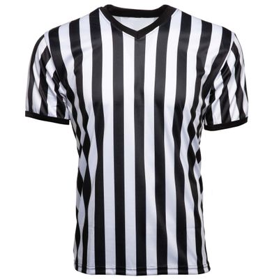 Murray Sporting Goods Men's V-Neck Referee Shirt | Mens Official Short Sleeve Pro-Style V-Neck Officiating Halloween Costume (Medium)