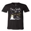 Dear Santa It Wasn't Me V-Neck T-Shirt Funny Naughty Christmas Eve Xmas Tee Black Small view 1