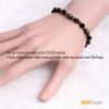 GEM-Inside Genuine Bracelets Natural Faceted Black Agate Yellow Tiger Eye Gemstone Bead Elastic Power Crystal Bracelet Jewelry for Women Unisex 7"-7.5" 6mm view 2
