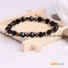 GEM-Inside Genuine Bracelets Natural Faceted Black Agate Yellow Tiger Eye Gemstone Bead Elastic Power Crystal Bracelet Jewelry for Women Unisex 7"-7.5" 6mm view 4