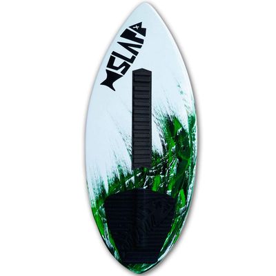 USA Made 50" Slapfish Skimboard - Fiberglass & Carbon - No Rider Weight Limit - with Traction Deck Grip - Kids & Adults - 4 Colors (Green Board + Arch Bar)